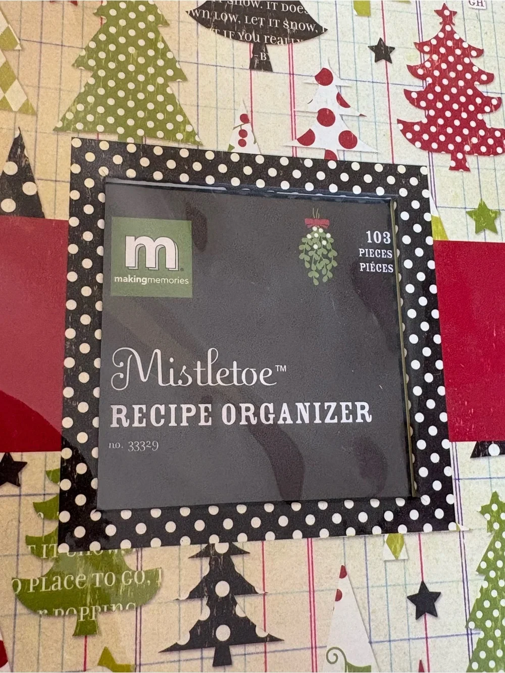 Making Memories Holiday Cooking Recipe Organizer  Mistletoe NEW